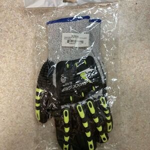 SGI Shock Grip Impact Gloves Cut Resistant‎ Nitrile Palm Work Safety Gloves XL